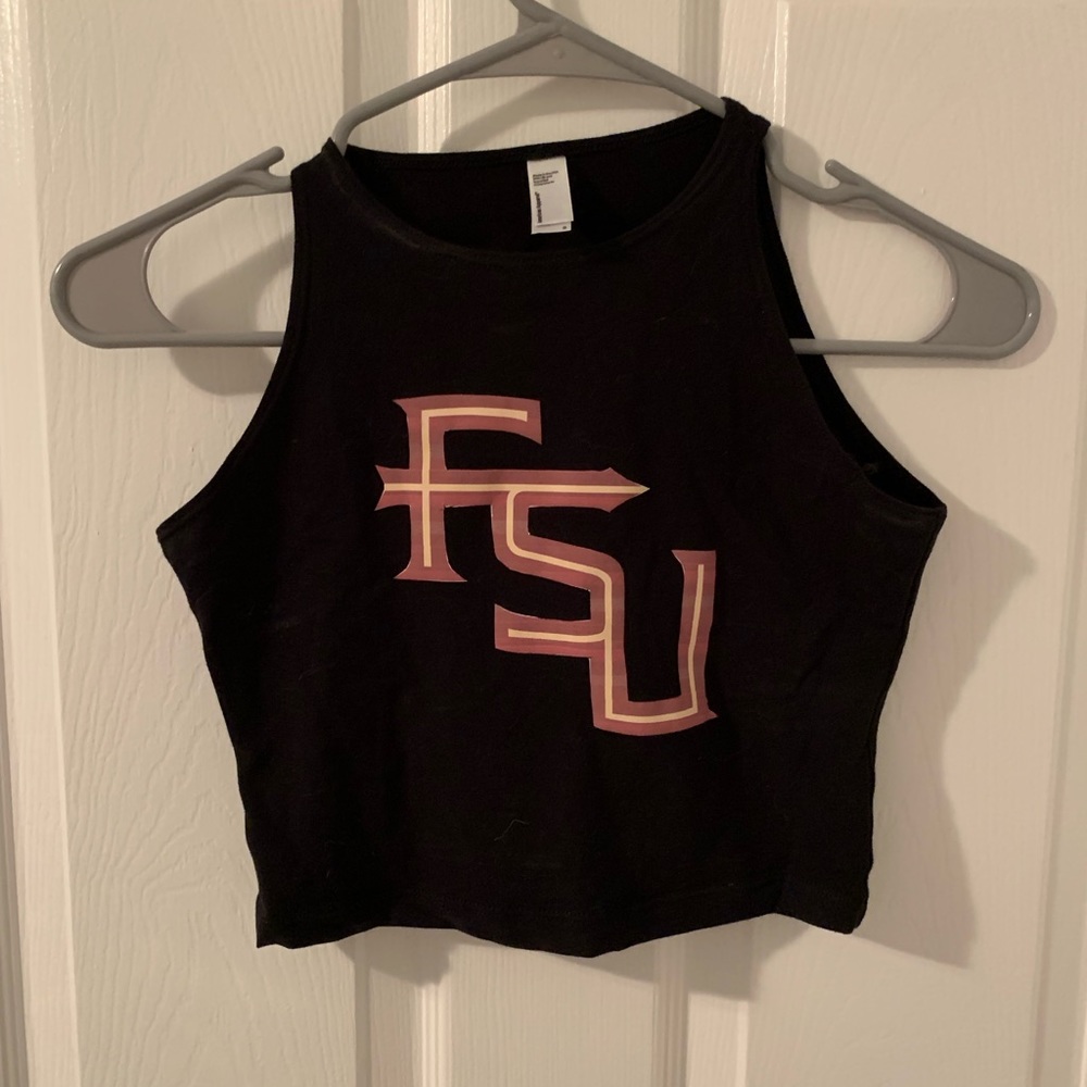 Black FSU crop top